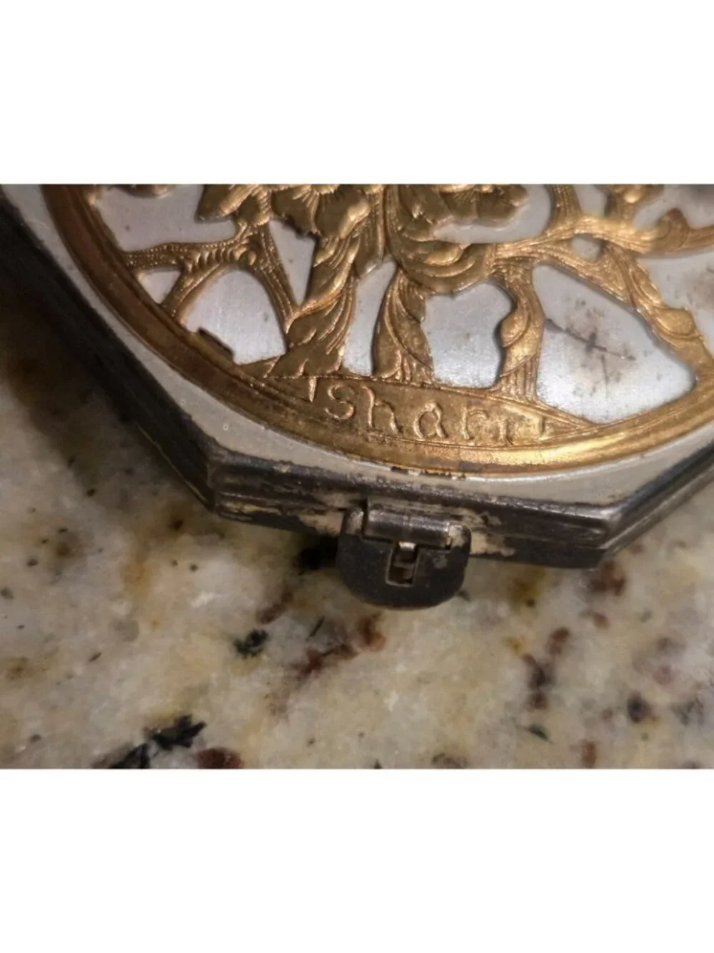 Vintage Langlois New York Shari with Powder Compact Antique